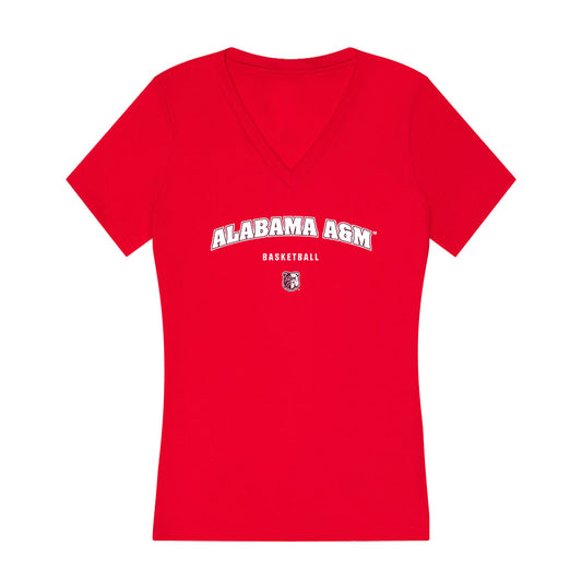 AAMU - NCAA Women's Basketball : Tazi Harris - Women's V-Neck T-Shirt-0