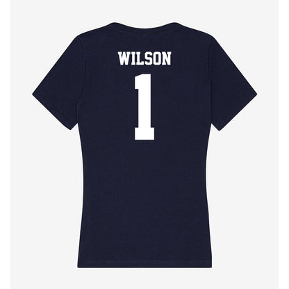 Jackson State - NCAA Baseball : TJ Wilson - Women's V-Neck T-Shirt-1