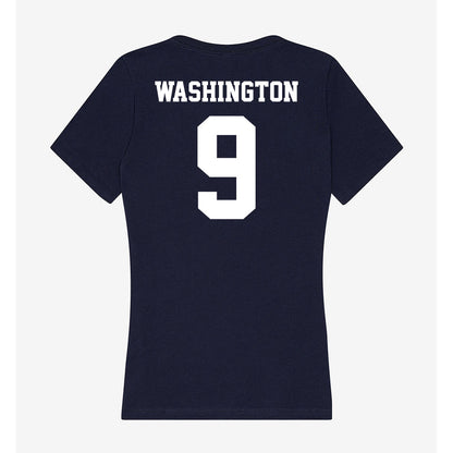 Jackson State - NCAA Football : B.J. Washington - Women's V-Neck T-Shirt-1