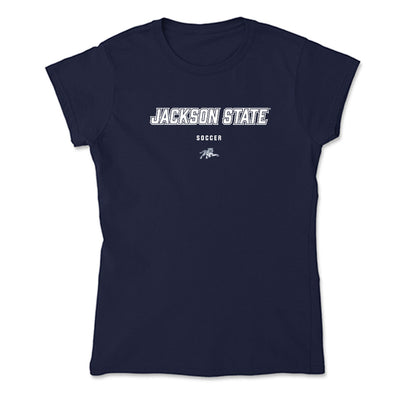 Jackson State - NCAA Women's Soccer : India Wilson - Soft Style Women’s T-Shirt-0