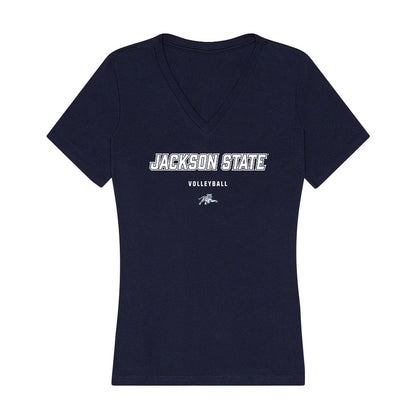 Jackson State - NCAA Women's Volleyball : Jayden James - Women's V-Neck T-Shirt-0