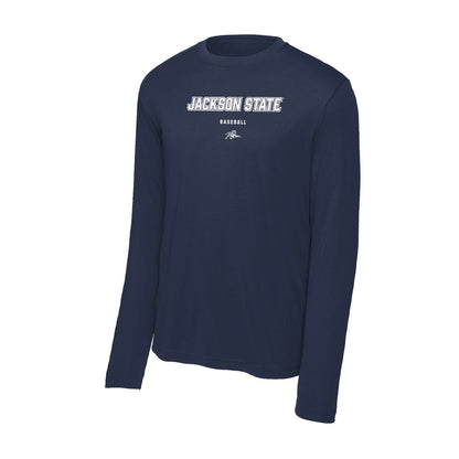 Jackson State - NCAA Baseball : DeVante’ Wells - Activewear Long Sleeve T-Shirt-0