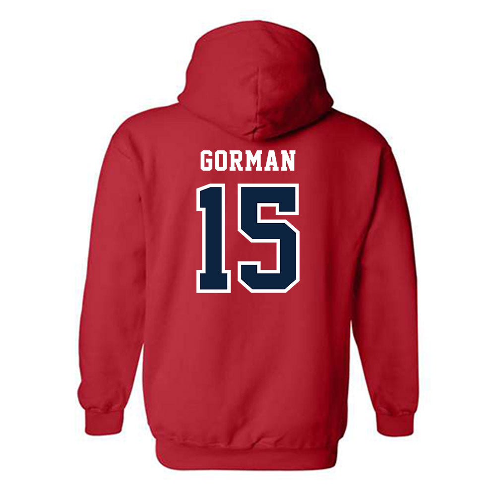 Stony Brook - NCAA Men's Basketball : Quin Gorman - Classic Shersey Hooded Sweatshirt-1