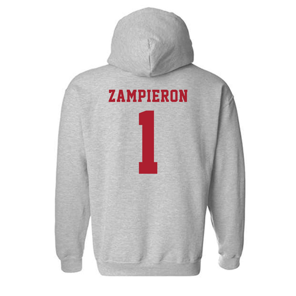 Stony Brook - NCAA Baseball : Nick Zampieron - Hooded Sweatshirt-1