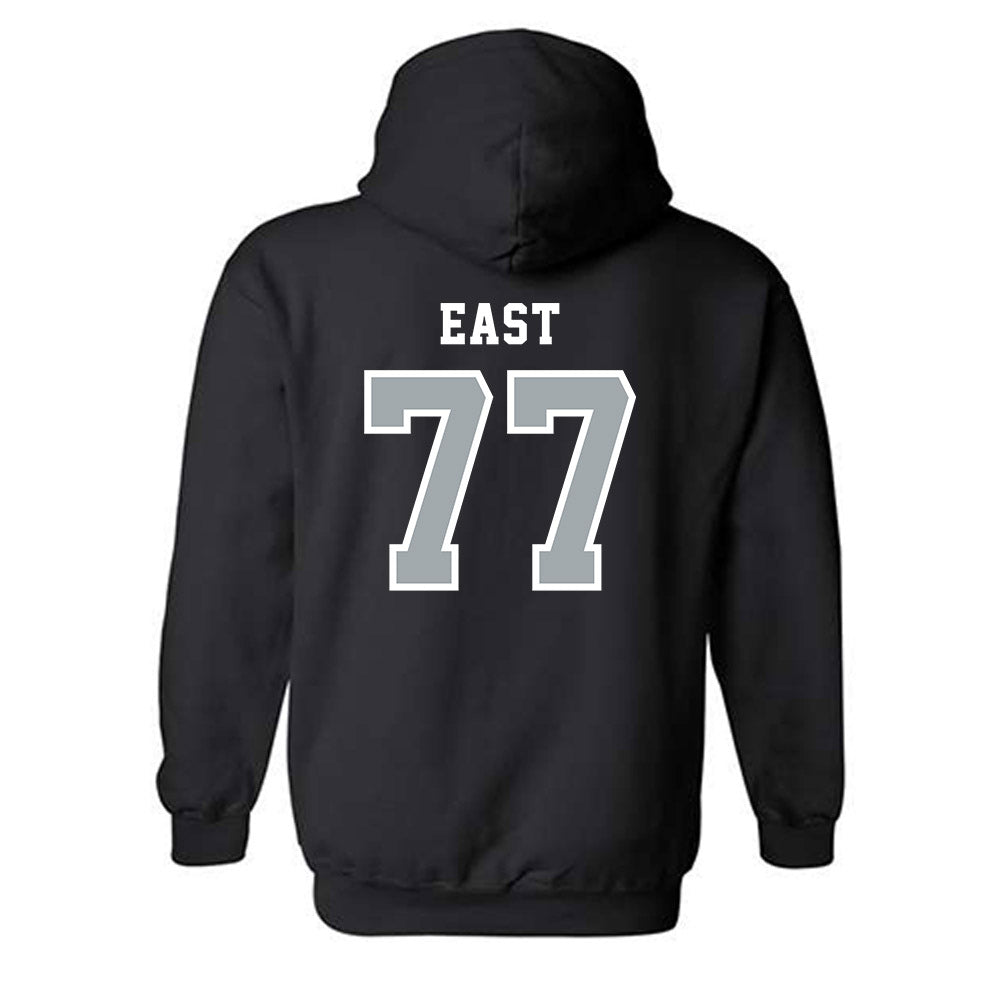 Stony Brook - NCAA Men's Lacrosse : Kyan East - Classic Shersey Hooded Sweatshirt-1