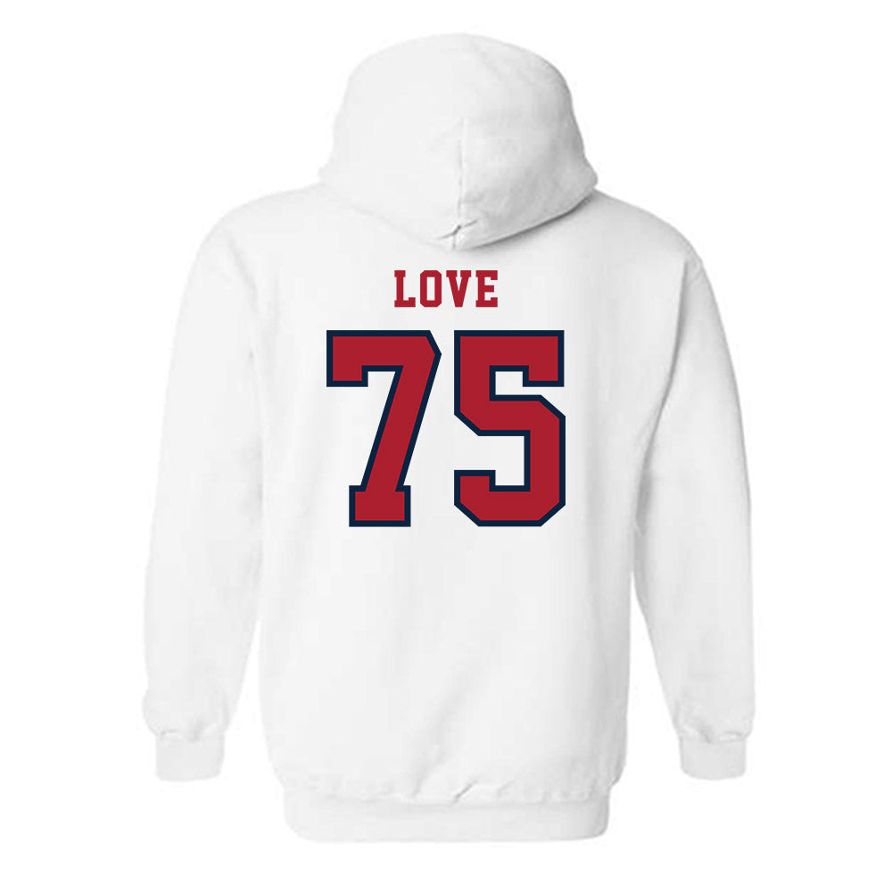 Stony Brook - NCAA Football : Lucas Love - Classic Shersey Hooded Sweatshirt-1