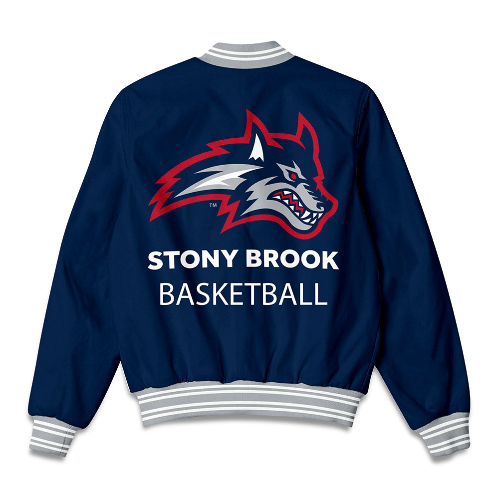 Stony Brook - NCAA Men's Basketball : Kenny Fields - Bomber Jacket-1