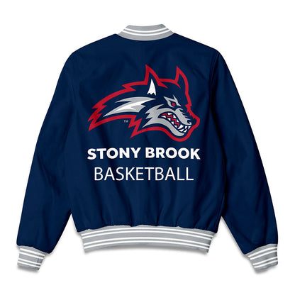 Stony Brook - NCAA Men's Basketball : Kenny Fields - Bomber Jacket-1