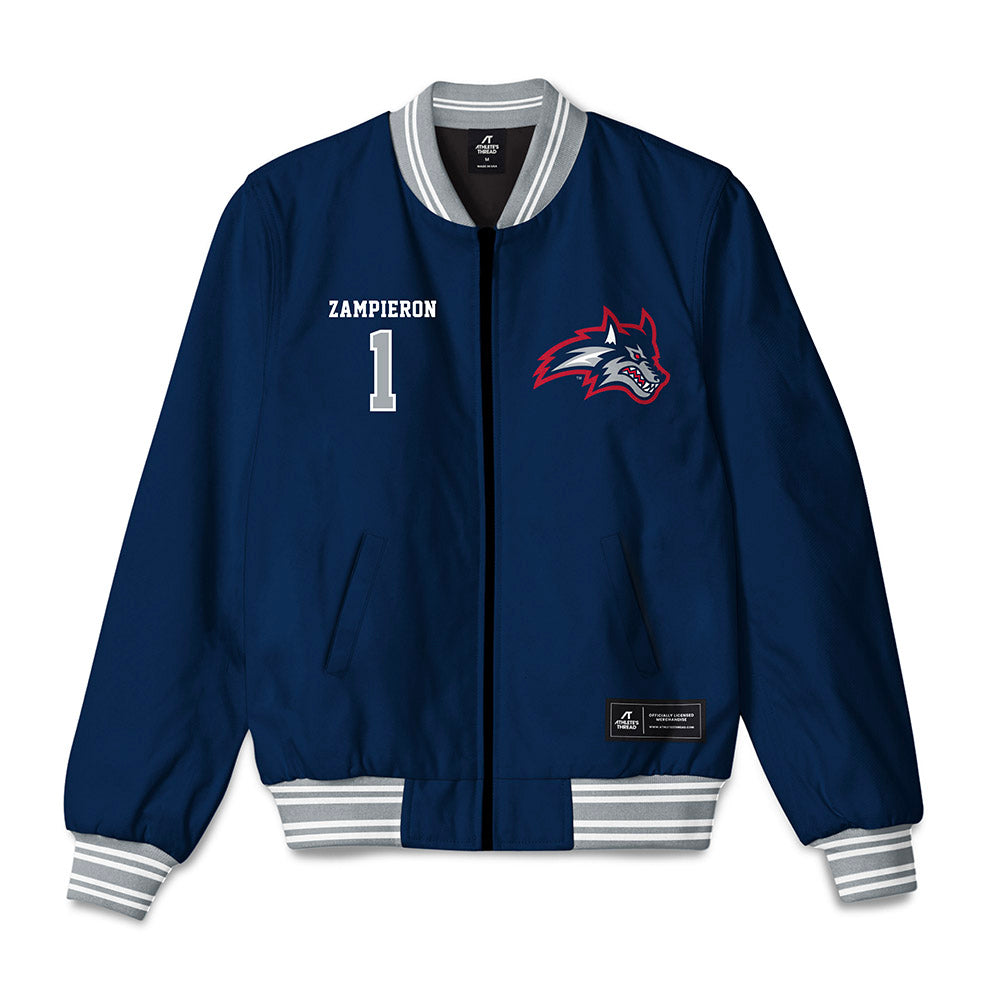 Stony Brook - NCAA Baseball : Nick Zampieron - Bomber Jacket-0