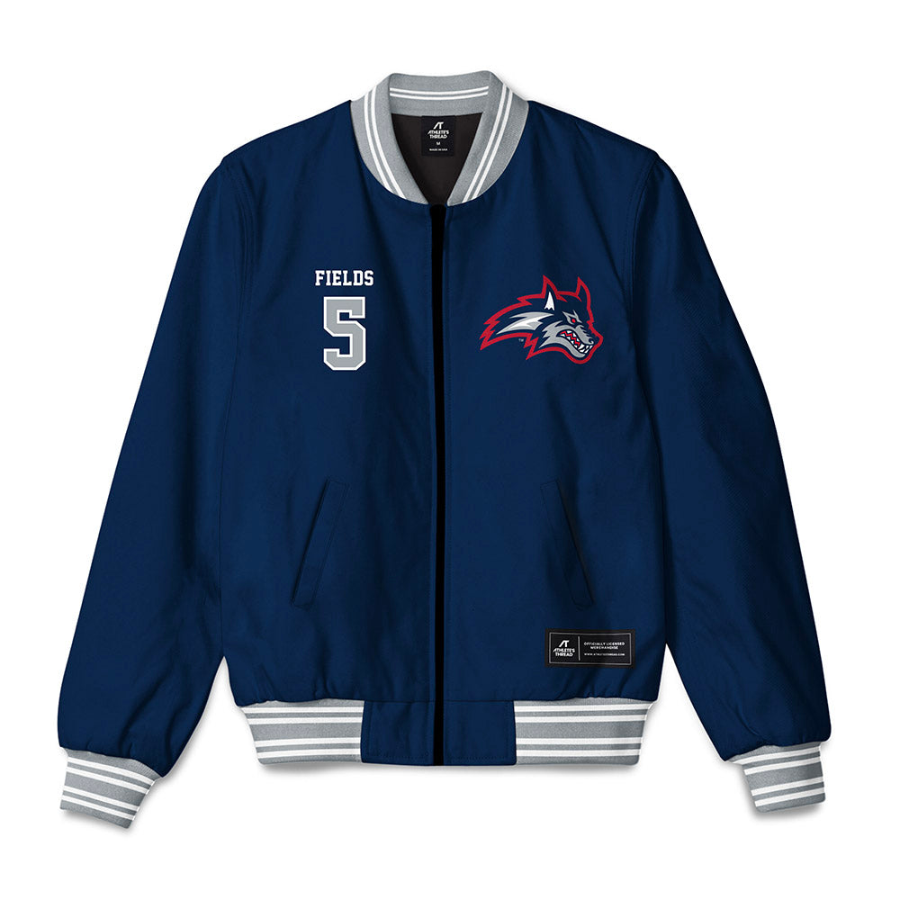 Stony Brook - NCAA Men's Basketball : Kenny Fields - Bomber Jacket-0