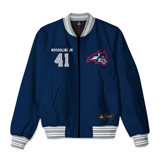 Stony Brook - NCAA Football : Nicholas Mussolini Jr - Bomber Jacket-0
