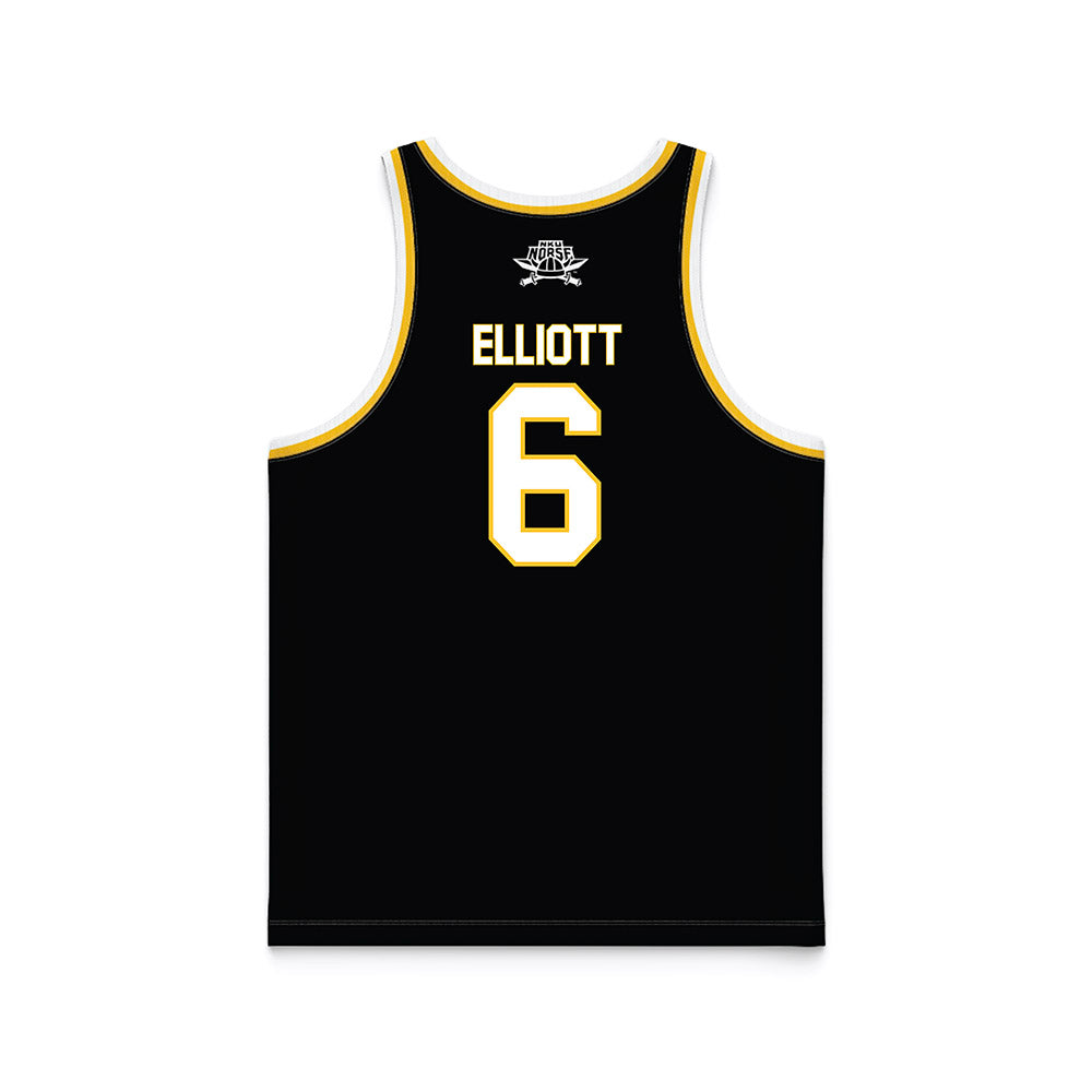 NKU - NCAA Men's Basketball : Ethan Elliott - Black Basketball Jersey-1