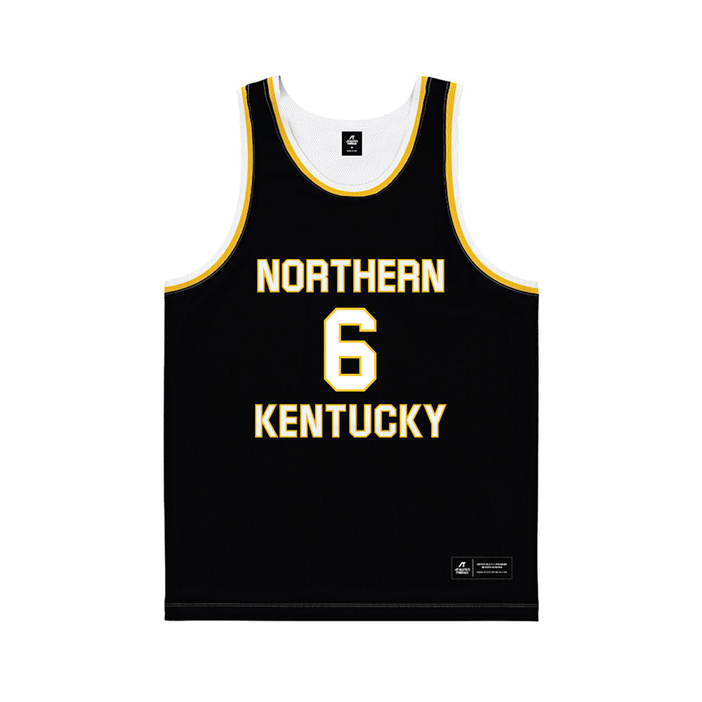 NKU - NCAA Men's Basketball : Ethan Elliott - Black Basketball Jersey-0