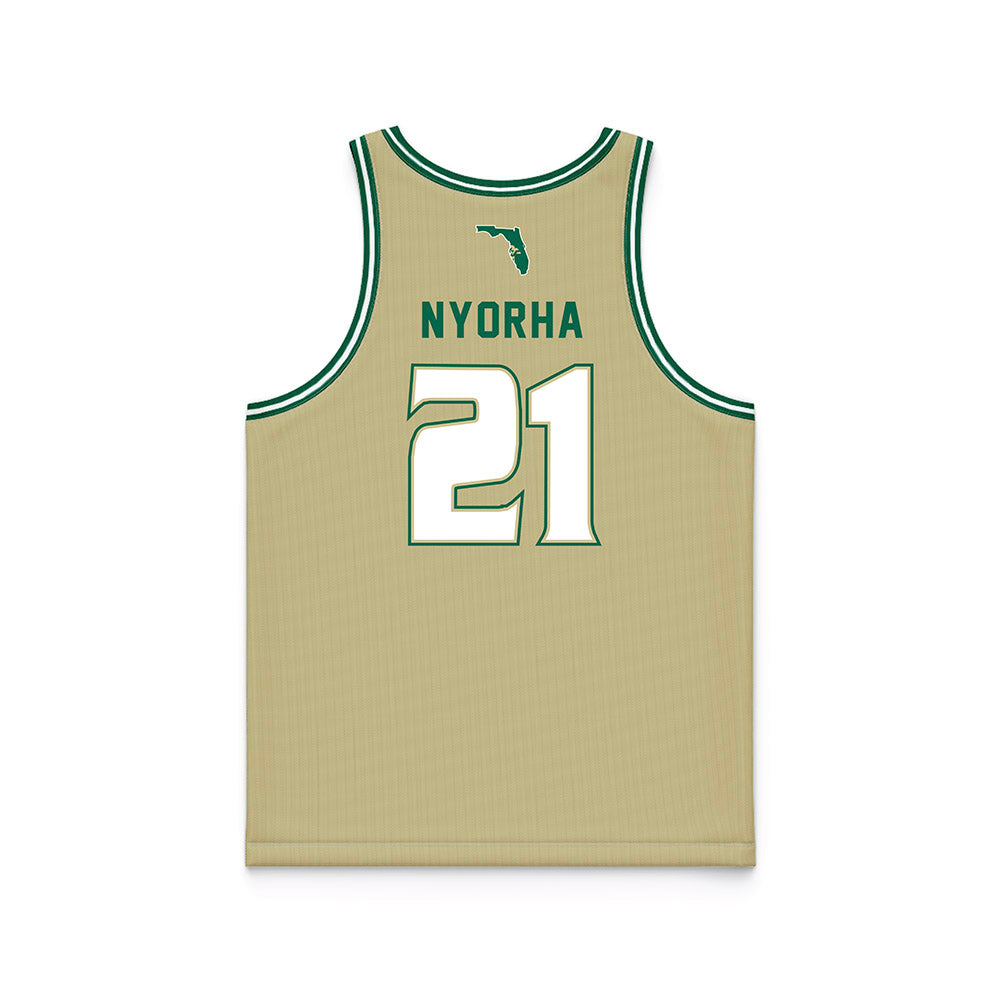 USF - NCAA Men's Basketball : Adriel Nyorha - Gold Basketball Jersey-1