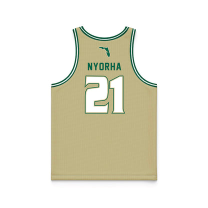 USF - NCAA Men's Basketball : Adriel Nyorha - Gold Basketball Jersey-1
