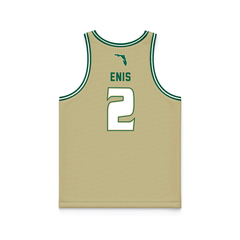 USF - NCAA Men's Basketball : Wes Enis - Gold Basketball Jersey-1