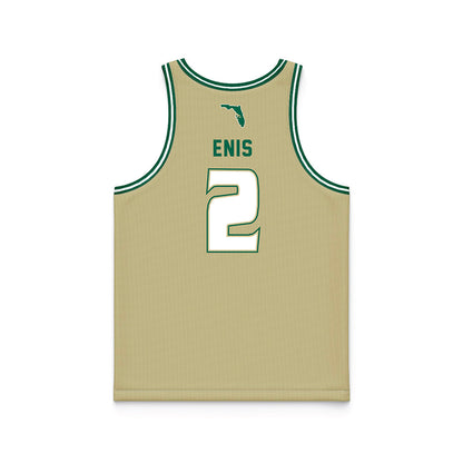 USF - NCAA Men's Basketball : Wes Enis - Gold Basketball Jersey-1