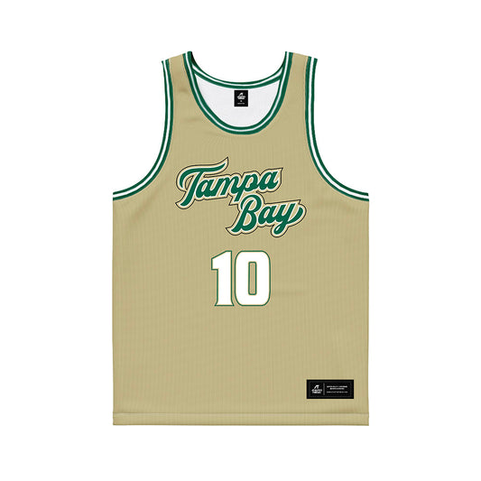USF - NCAA Men's Basketball : Tristan Beckford - Gold Basketball Jersey-0