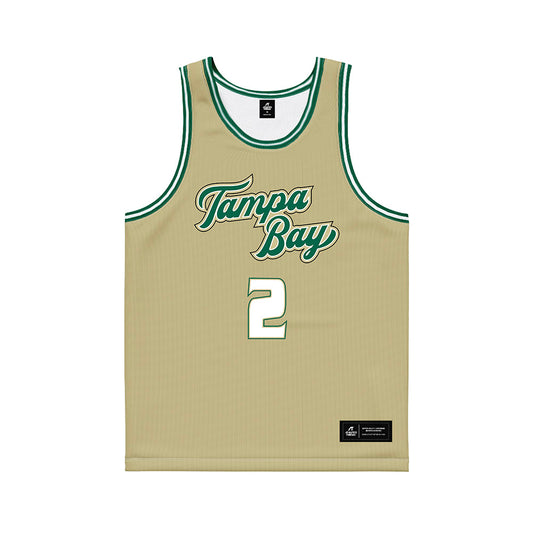 USF - NCAA Men's Basketball : Wes Enis - Gold Basketball Jersey-0