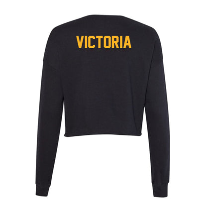 Humboldt State - NCAA Wrestling : Jayson Victoria - Women's Cropped Crew Fleece-1
