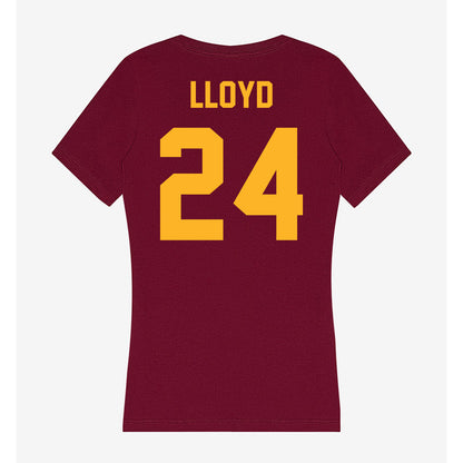 Humboldt State - NCAA Women's Basketball : Kyori Lloyd - Women's V-Neck T-Shirt-1