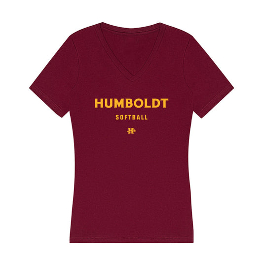 Humboldt State - NCAA Softball : Gaige Garcia - Women's V-Neck T-Shirt-0