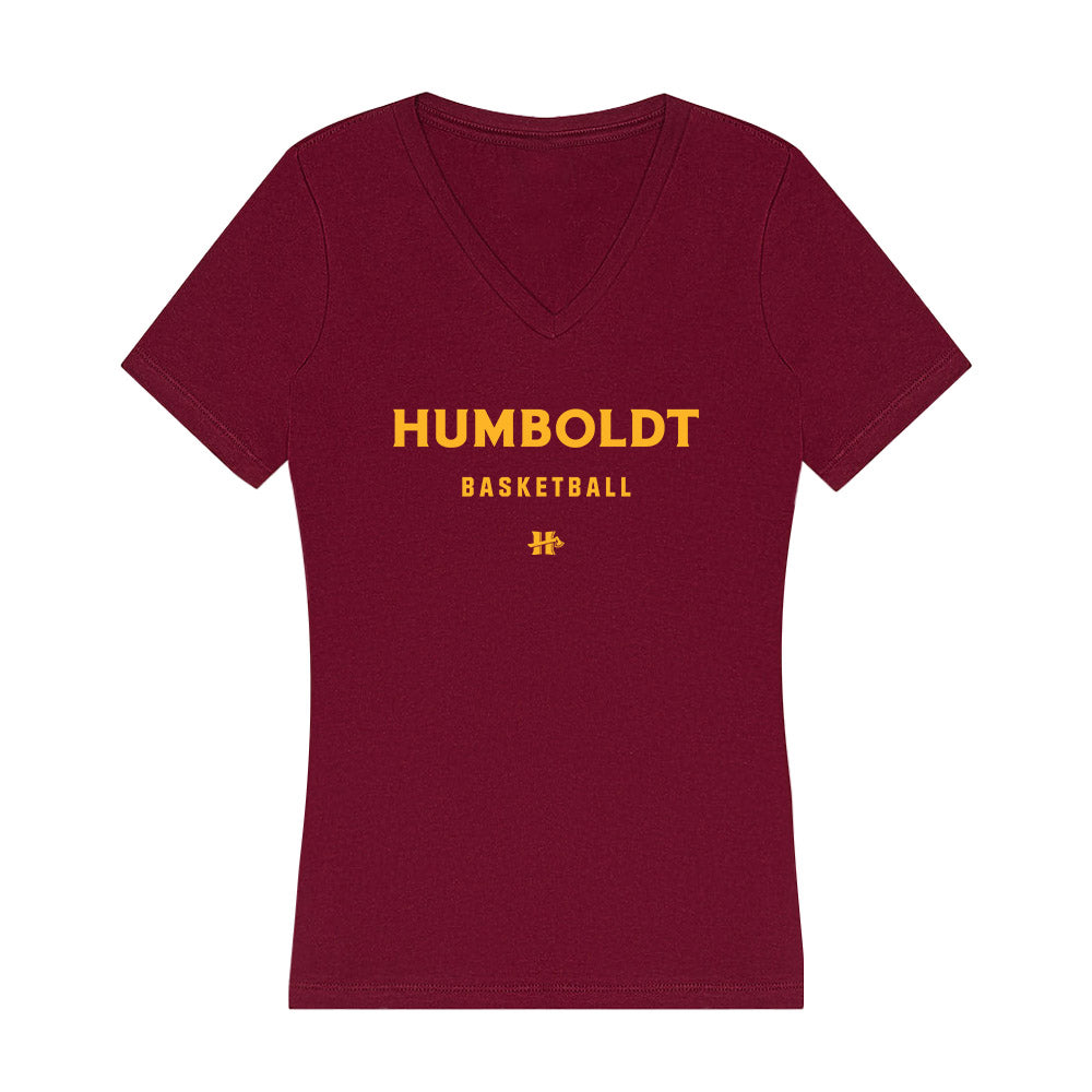 Humboldt State - NCAA Women's Basketball : Kyori Lloyd - Women's V-Neck T-Shirt-0