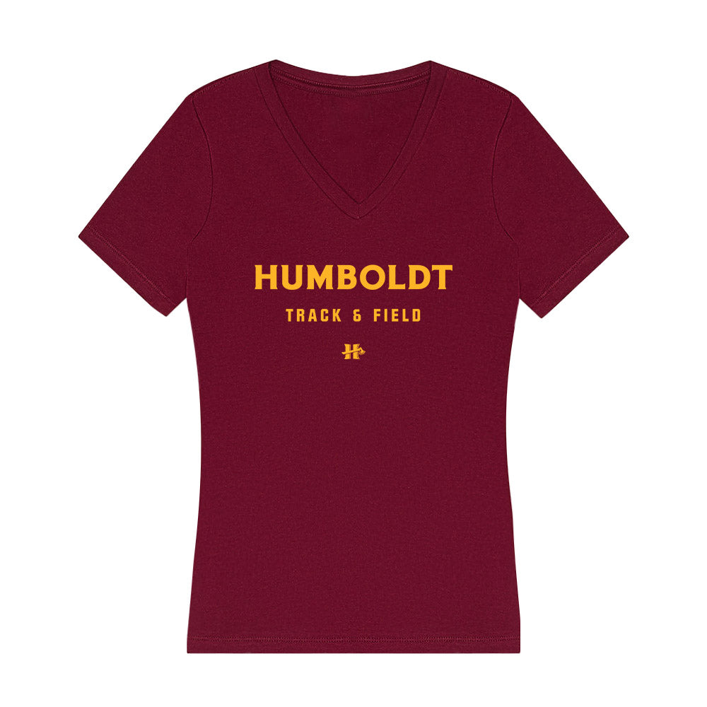 Humboldt State - NCAA Women's Track & Field : Nayeli Huynh - Women's V-Neck T-Shirt-0