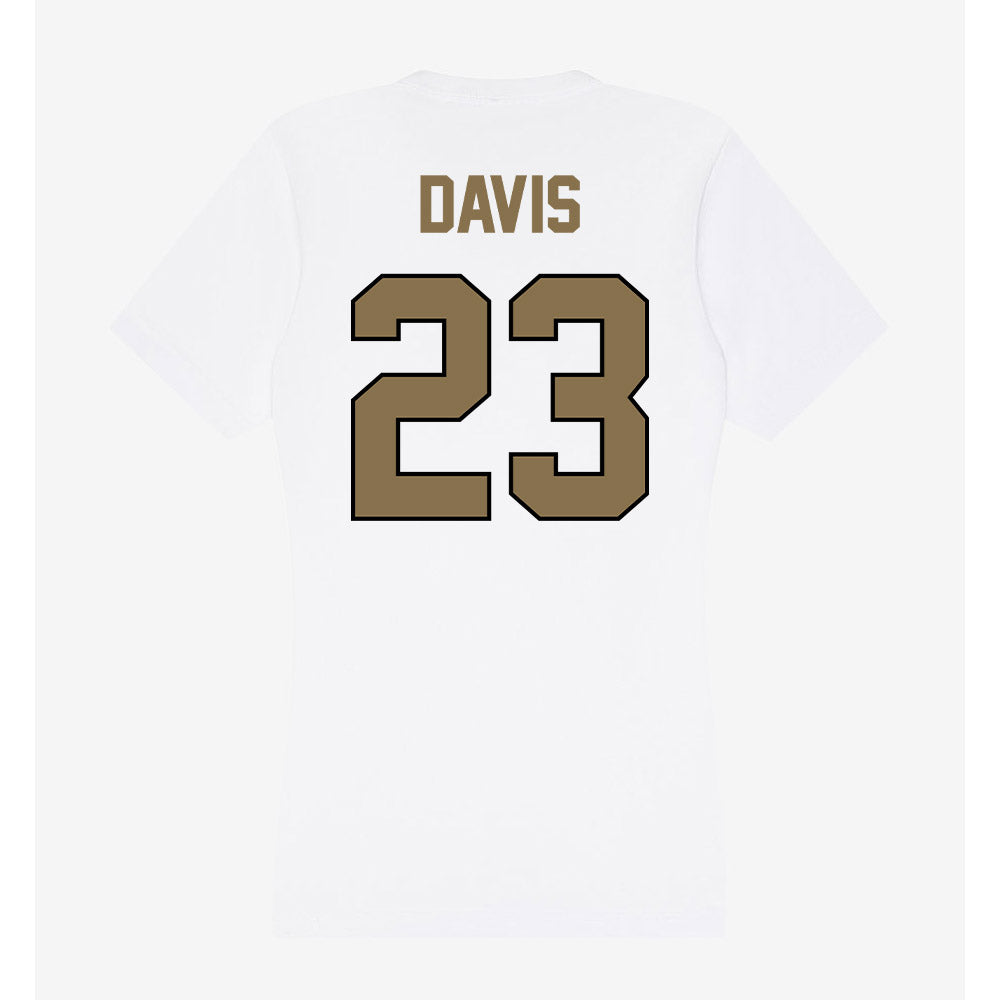 Bryant - NCAA Women's Basketball : Giselle Davis - Women's V-Neck T-Shirt-1