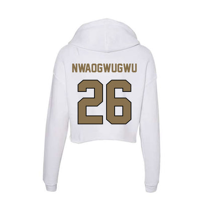 Bryant - NCAA Football : Michael Nwaogwugwu - Women's Crop Fleece Hoodie-1