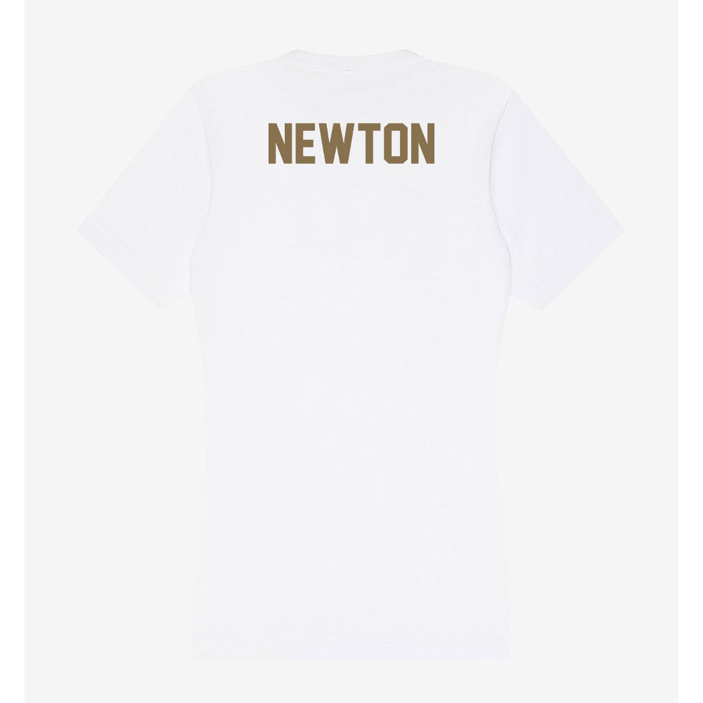 Bryant - NCAA Men's Swimming & Diving : Arthur Newton - Women's V-Neck T-Shirt-1
