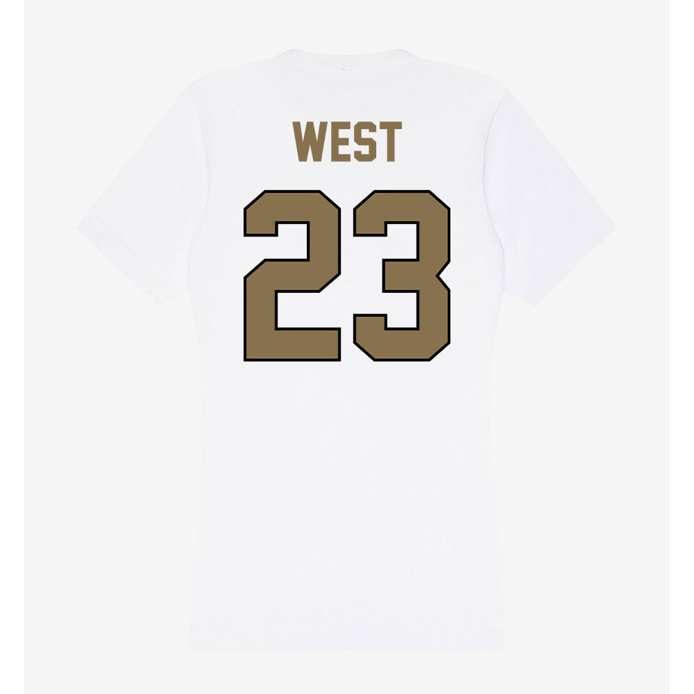 Bryant - NCAA Softball : Alissa West - Women's V-Neck T-Shirt-1