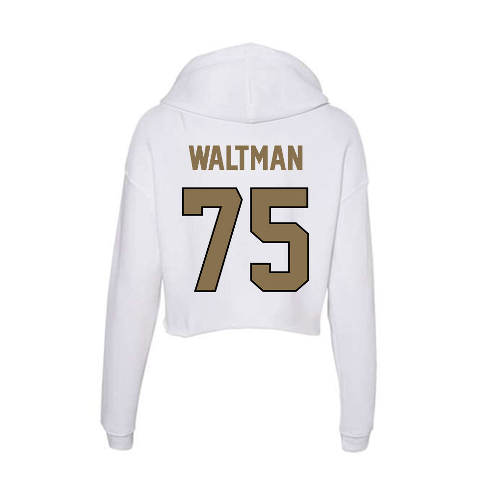 Bryant - NCAA Football : Jake Waltman - Women's Crop Fleece Hoodie-1