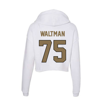 Bryant - NCAA Football : Jake Waltman - Women's Crop Fleece Hoodie-1