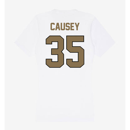 Bryant - NCAA Men's Soccer : Eric Causey - Women's V-Neck T-Shirt-1