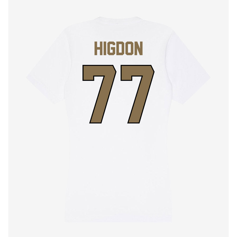 Bryant - NCAA Men's Lacrosse : Gunnar Higdon - Women's V-Neck T-Shirt-1