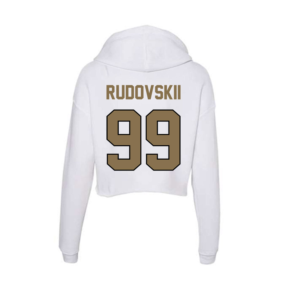 Bryant - NCAA Men's Basketball : Tim Rudovskii - Women's Crop Fleece Hoodie-1