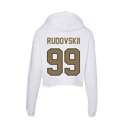 Bryant - NCAA Men's Basketball : Tim Rudovskii - Women's Crop Fleece Hoodie-1
