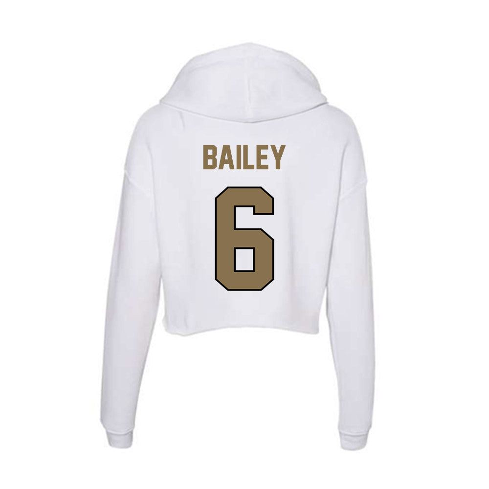Bryant - NCAA Men's Basketball : Langston Bailey - Women's Crop Fleece Hoodie-1