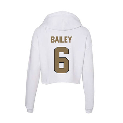 Bryant - NCAA Men's Basketball : Langston Bailey - Women's Crop Fleece Hoodie-1