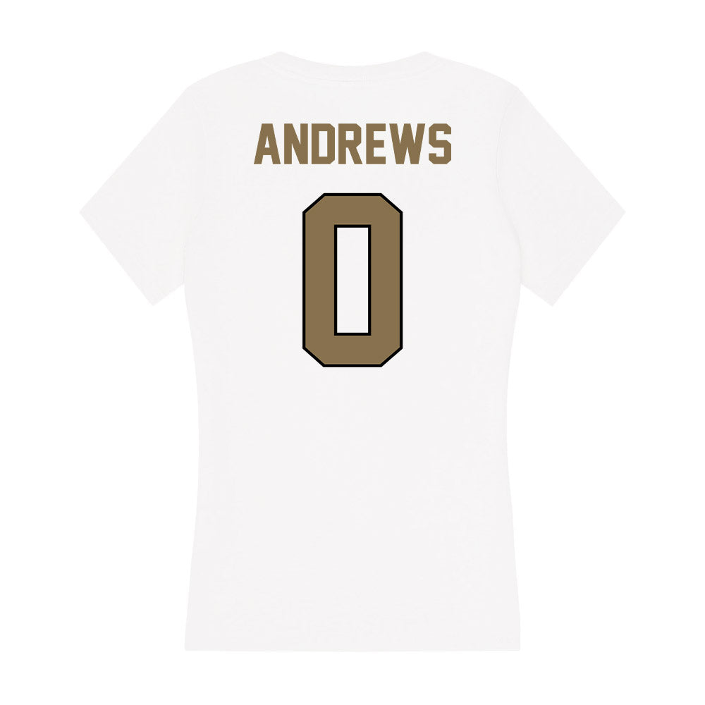 Bryant - NCAA Men's Swimming & Diving : Nicholas Andrews - Women's V-Neck T-Shirt-1