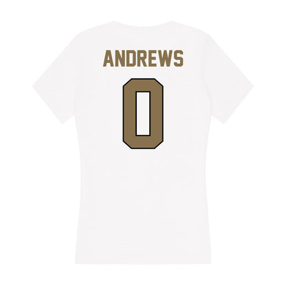 Bryant - NCAA Men's Swimming & Diving : Nicholas Andrews - Women's V-Neck T-Shirt-1