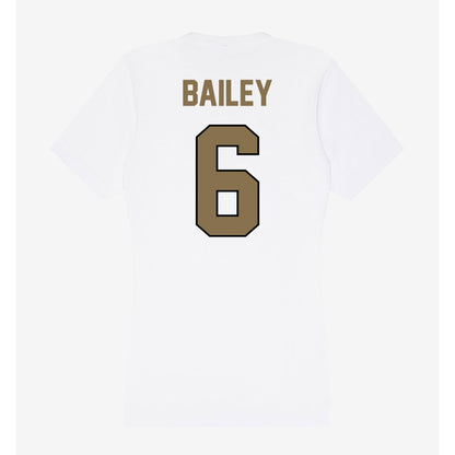 Bryant - NCAA Men's Basketball : Langston Bailey - Women's V-Neck T-Shirt-1