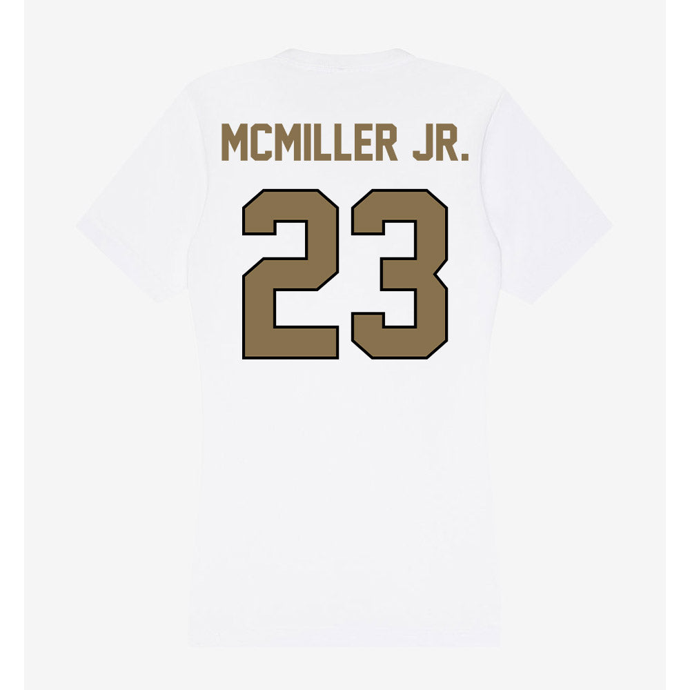 Bryant - NCAA Football : Omaris McMiller Jr. - Women's V-Neck T-Shirt-1