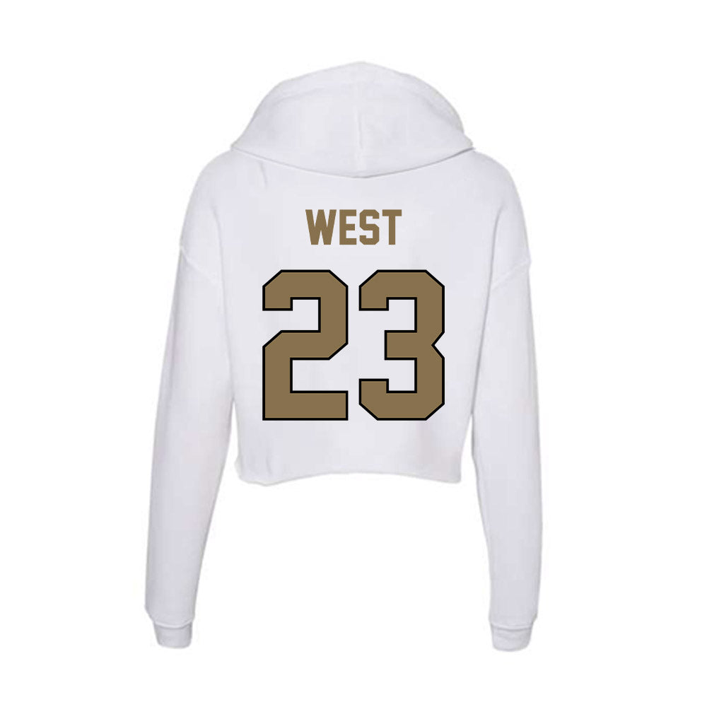 Bryant - NCAA Softball : Alissa West - Women's Crop Fleece Hoodie-1