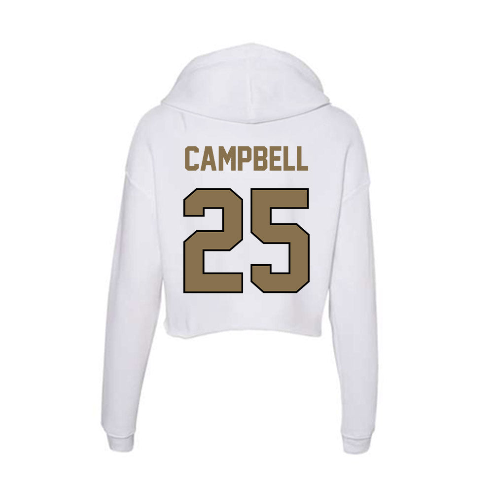 Bryant - NCAA Football : Khalid Campbell - Women's Crop Fleece Hoodie-1