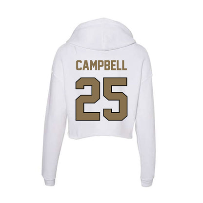 Bryant - NCAA Football : Khalid Campbell - Women's Crop Fleece Hoodie-1