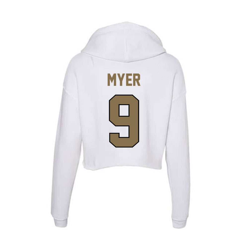 Bryant - NCAA Football : Brennan Myer - Women's Crop Fleece Hoodie-1