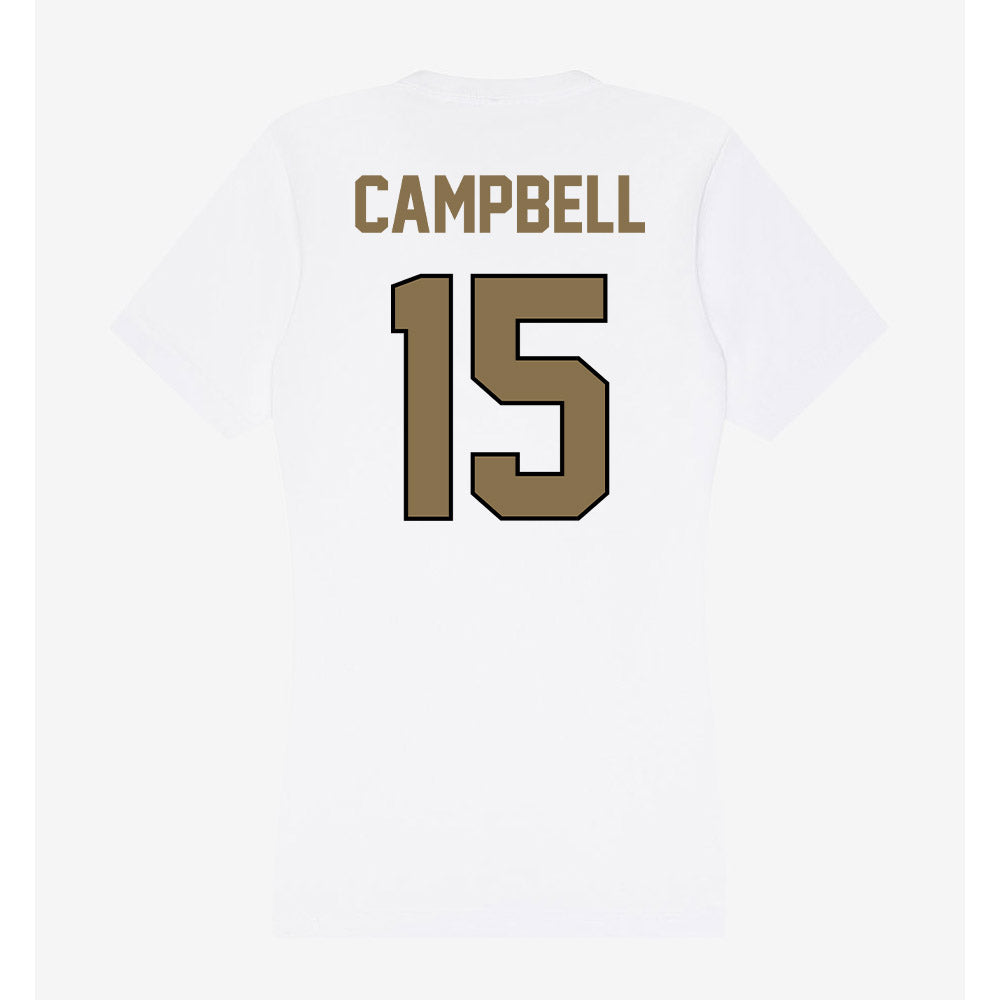 Bryant - NCAA Women's Basketball : Azanah Campbell - Women's V-Neck T-Shirt-1