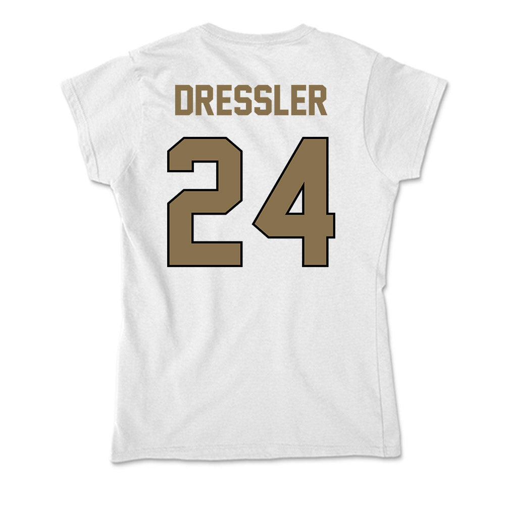 Bryant - NCAA Baseball : Justin Dressler - Soft Style Women’s T-Shirt-1